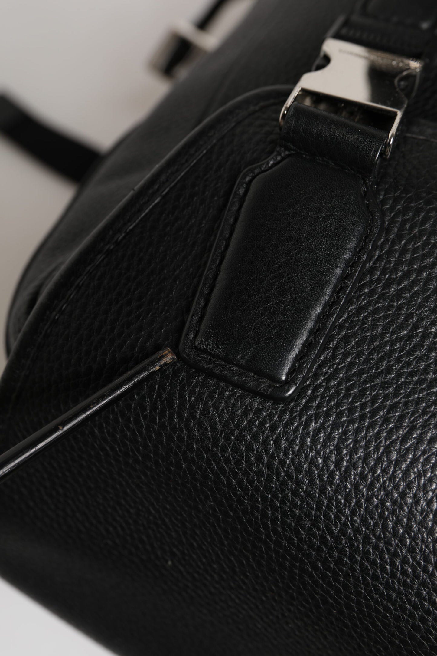 Sac à dos Palermo noir Dolce & Gabbana en cuir de veau martelé
