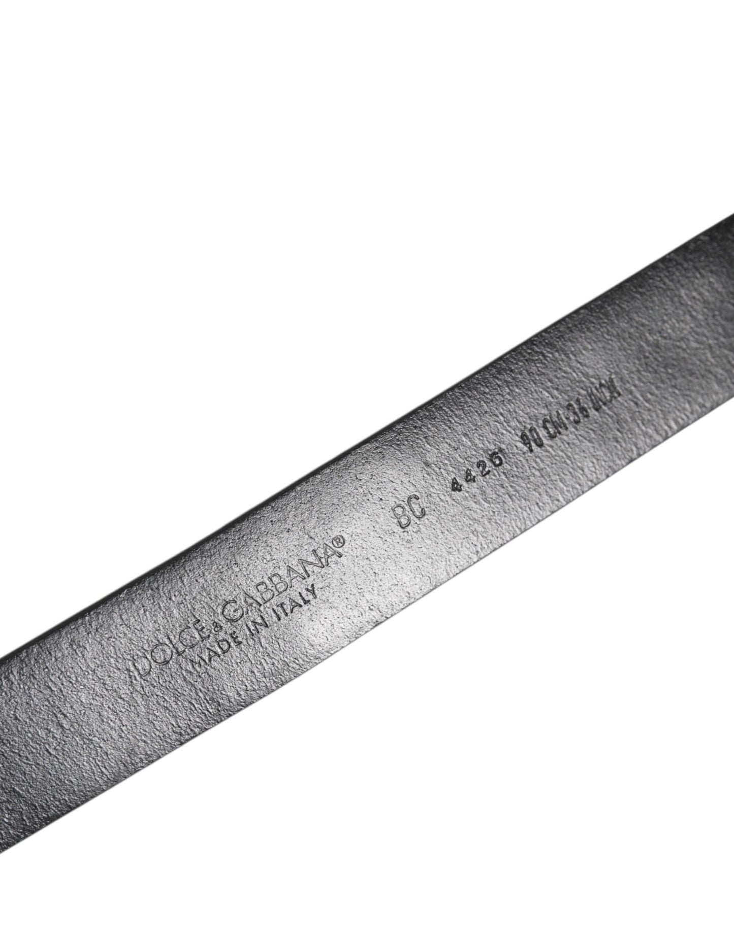 Dolce & Gabbana zwarte leren riem met metalen logo-gesp en studs