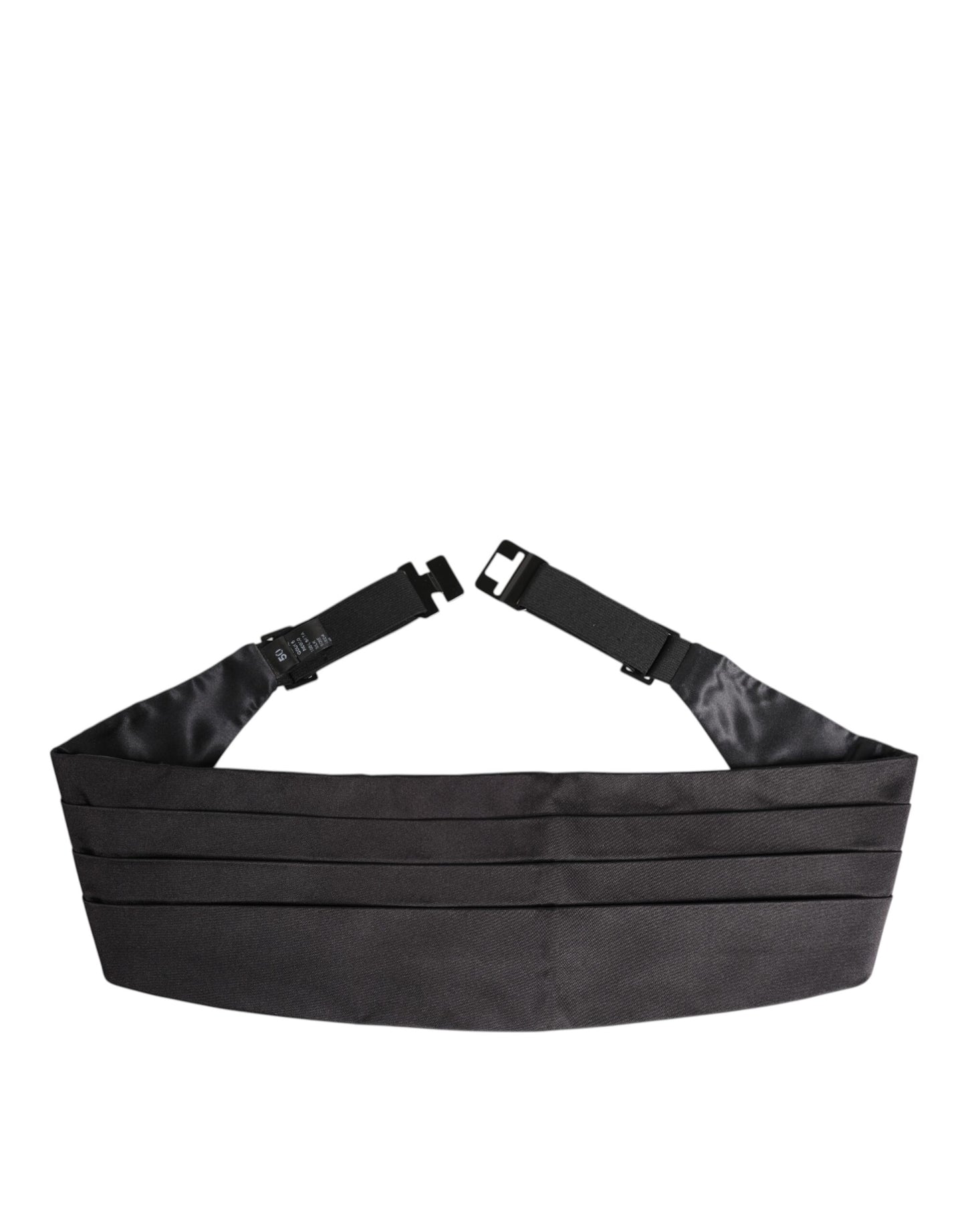 Ceinture large 100 % soie noire Dolce & Gabbana pour homme