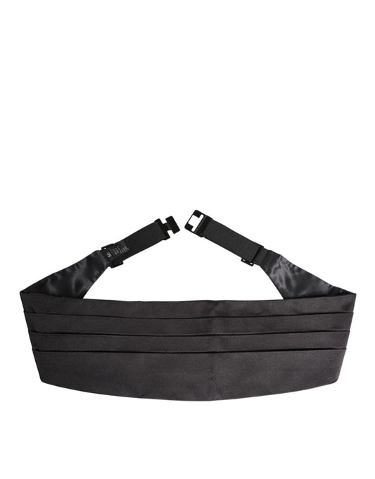 Dolce & Gabbana Black Men 100% Silk Belt Wide Waist Cummerbund
