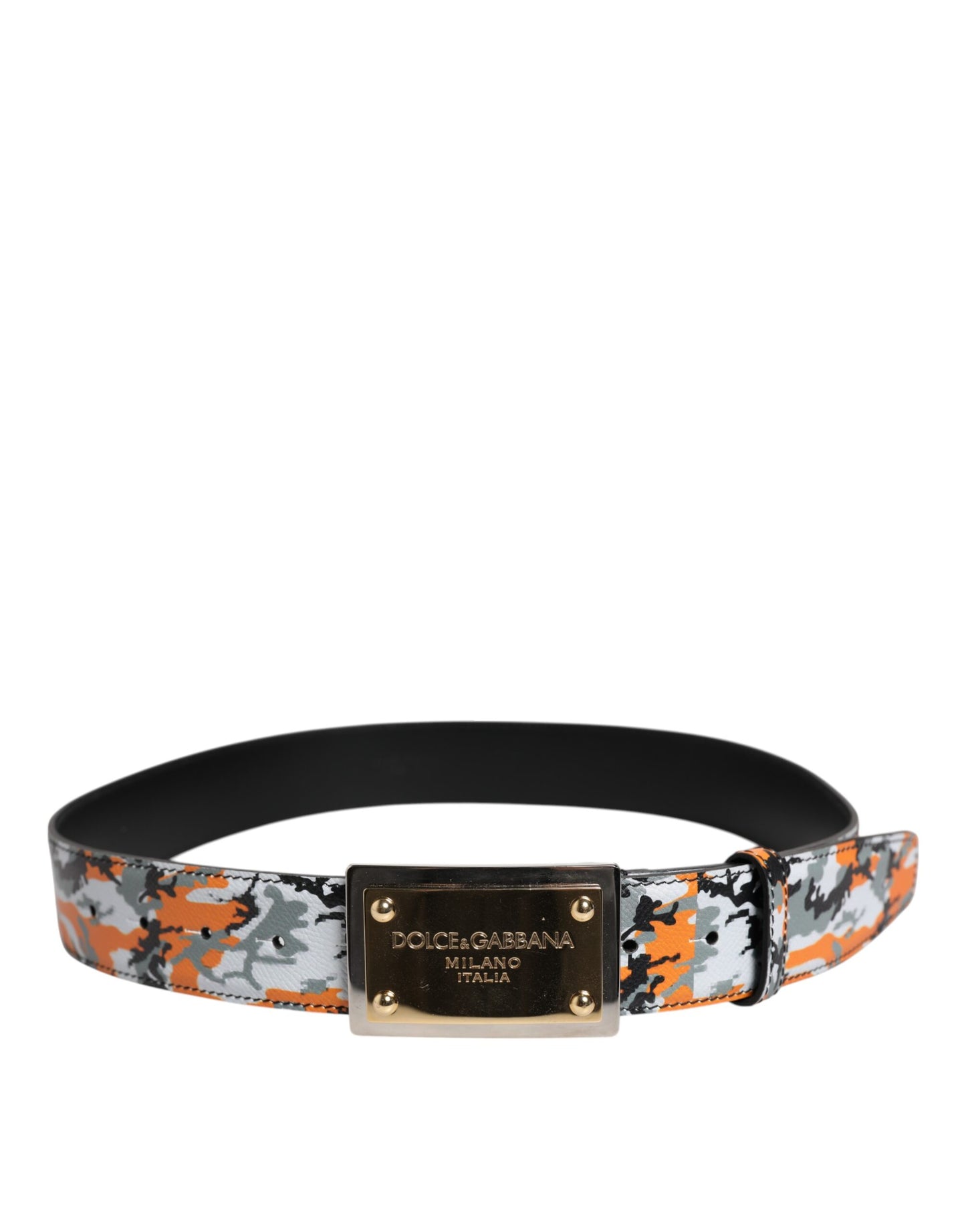 Ceinture à boucle métallique avec logo camouflage multicolore Dolce & Gabbana