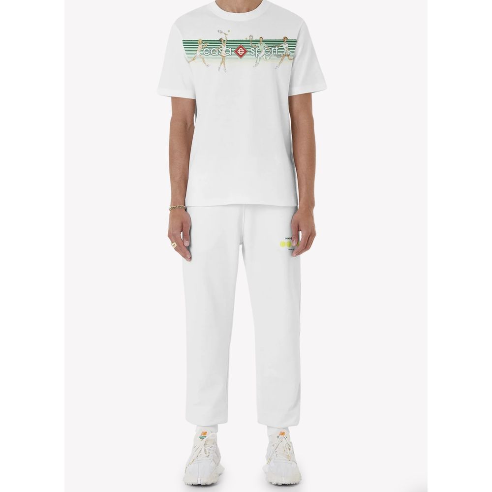 T-shirt en coton blanc Casablanca