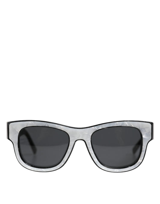 Dolce & Gabbana Pearl White Acetate Frame Domenico Deep Shades Zonnebril