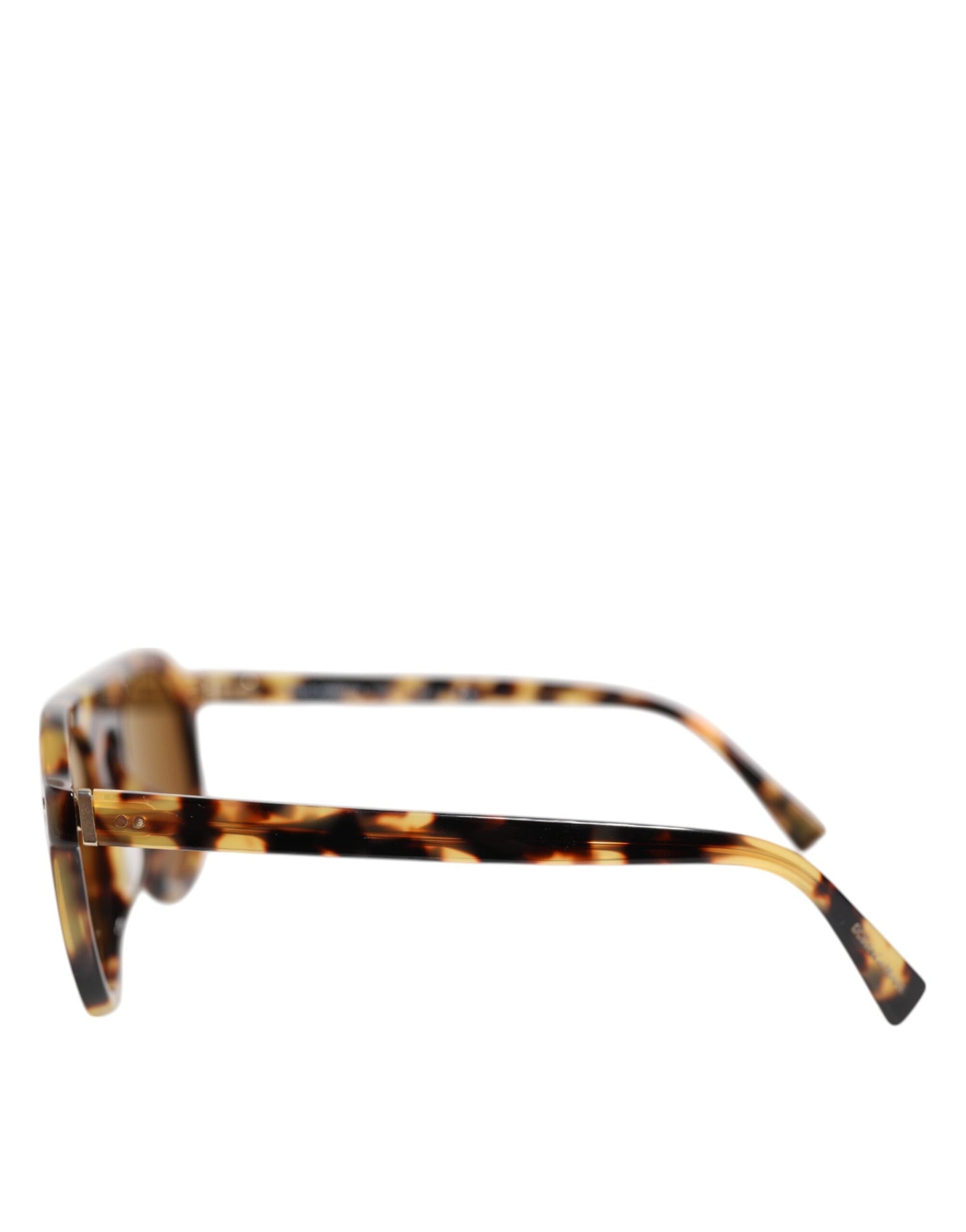 Dolce & Gabbana Bruine Acetaat Ronde Luipaardprint Zonnebril