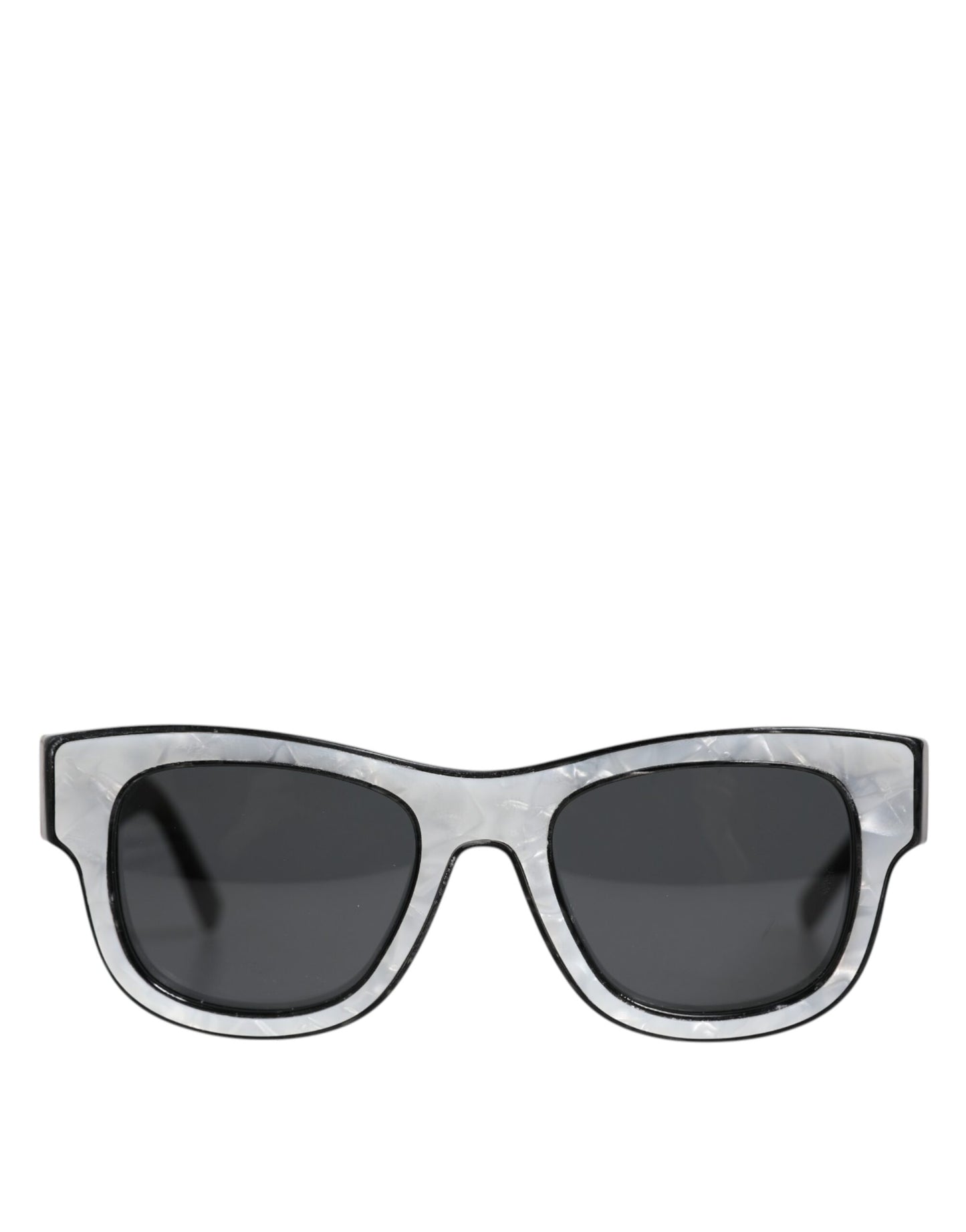Dolce & Gabbana Pearl White Acetate Frame Domenico Shade Zonnebril
