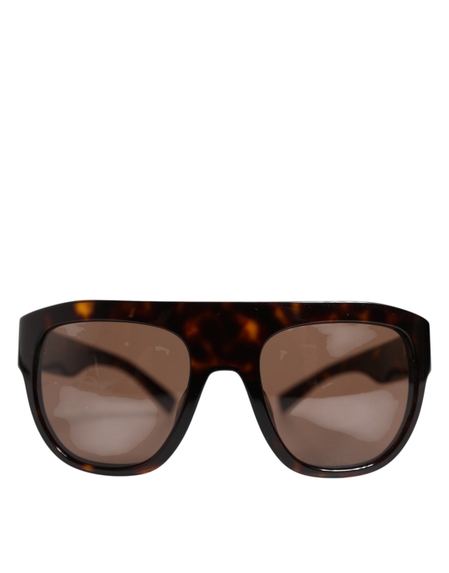 Dolce & Gabbana Dark Brown Havana DG4398F Vierkante Montuur Zonnebril