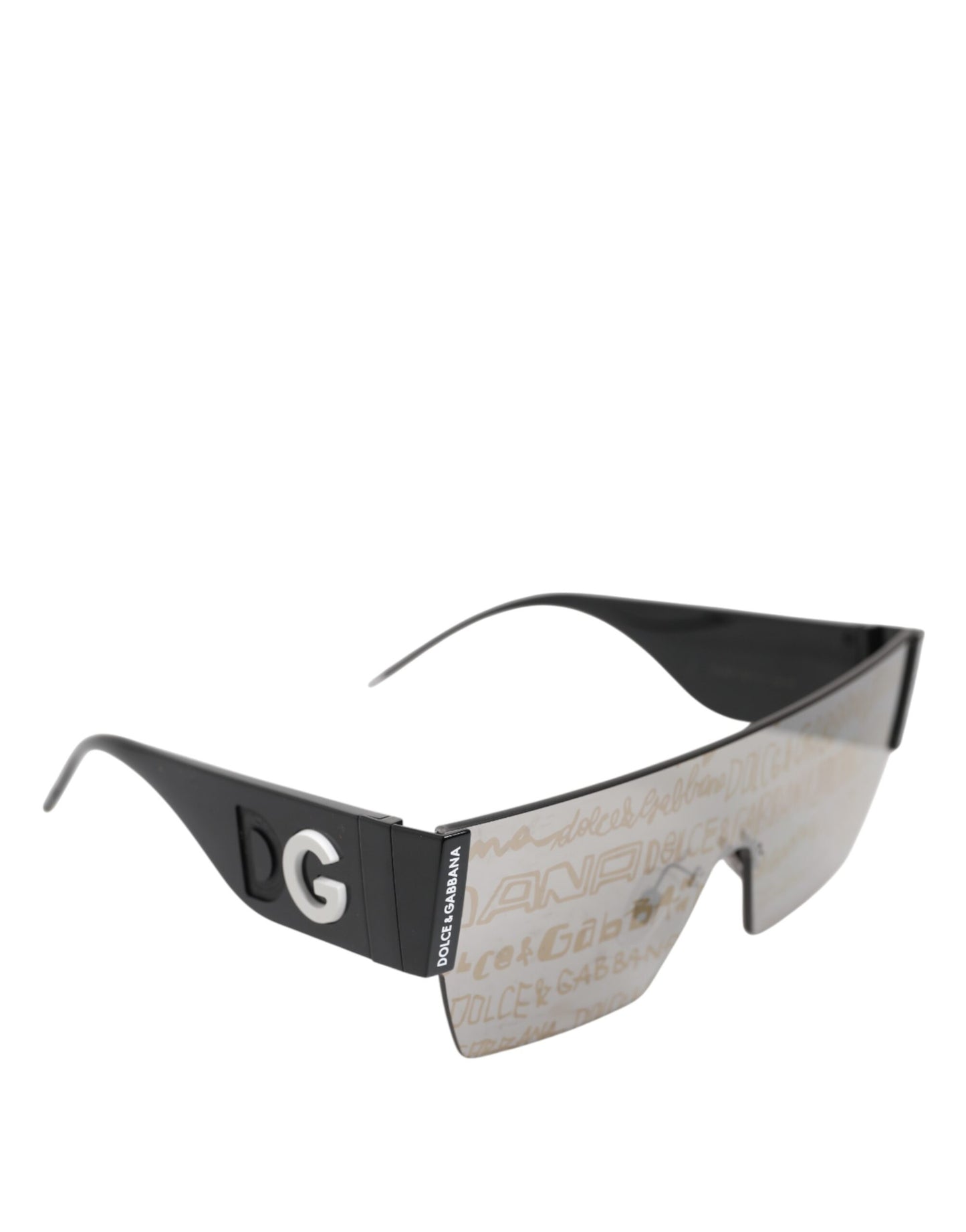 Dolce & Gabbana Black Metal Frame DNA Graffiti DG2233 Eyewear Zonnebril