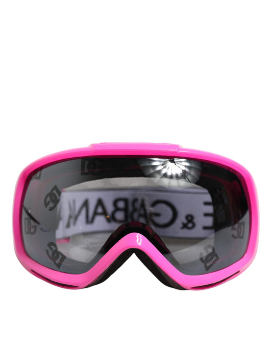 Dolce & Gabbana Fuchsia Pink Logo Skibril DG6182 Masker Zonnebril