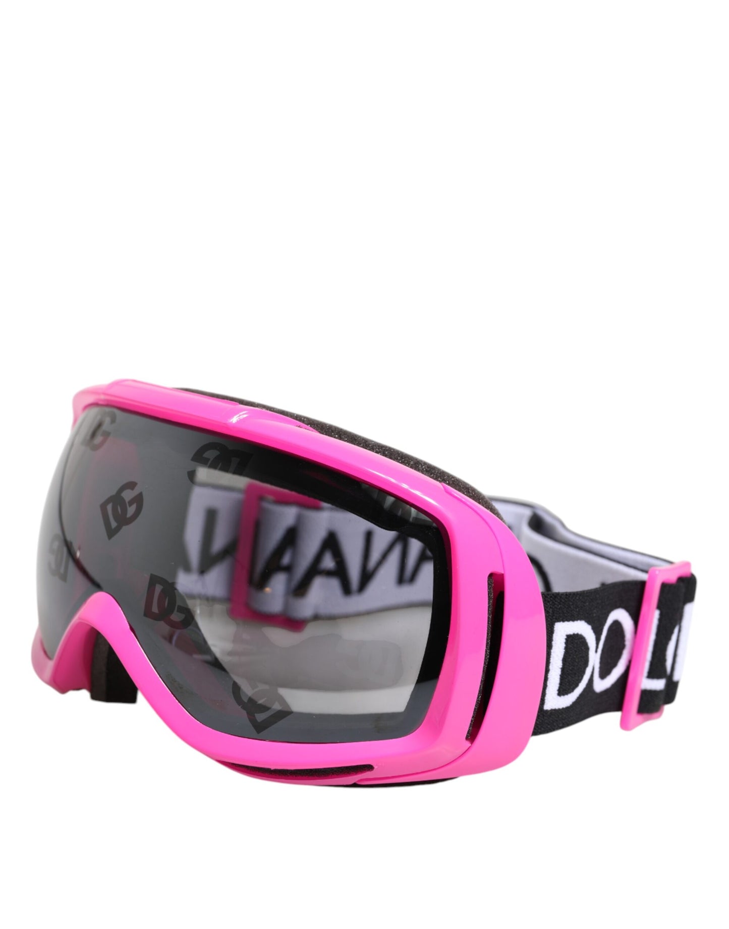 Dolce & Gabbana Fuchsia Pink Logo Skibril DG6182 Masker Zonnebril