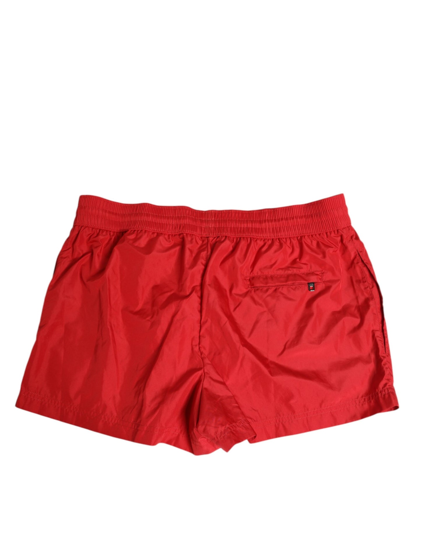Short de bain pour homme Dolce & Gabbana rouge avec cordon de serrage