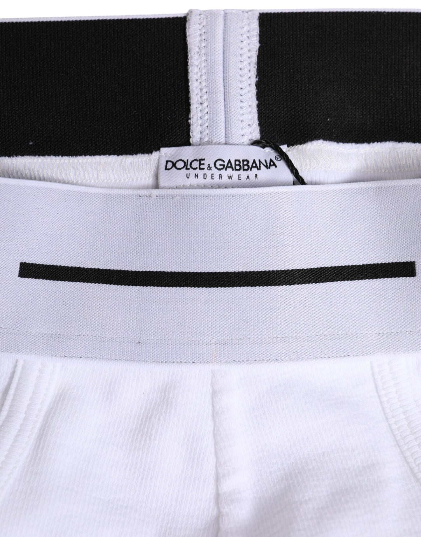 Dolce & Gabbana White Cotton Stretch Regular Brief Underwear