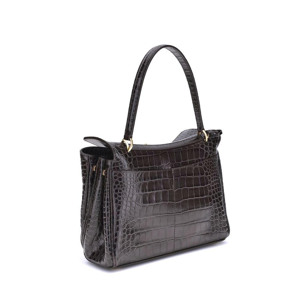 Balenciaga Rodeo schoudertas van leer met krokodillenprint
