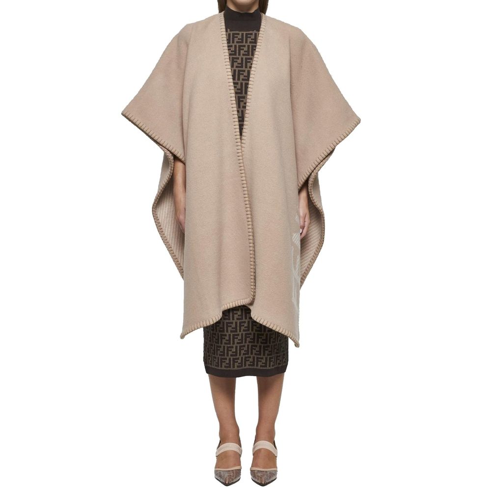 Poncho en laine et cachemire Fendi