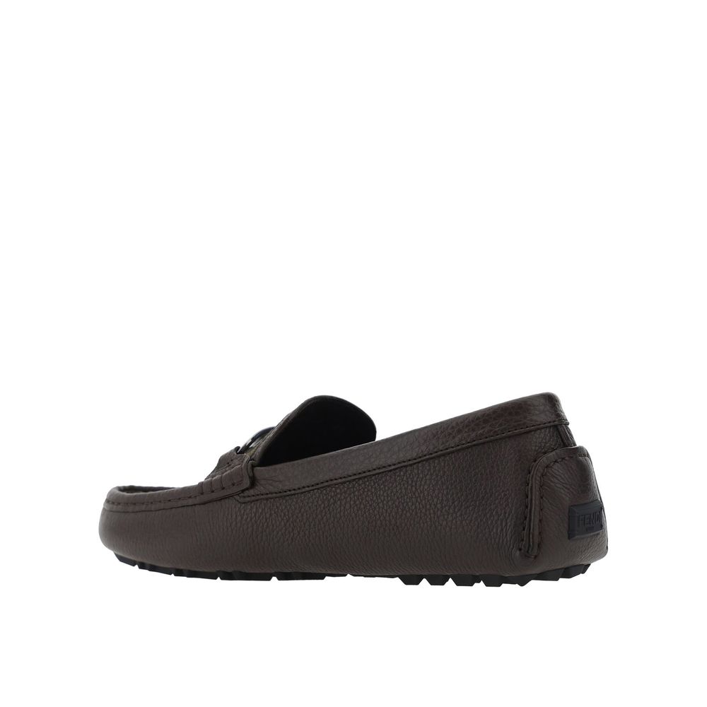 Mocassins en cuir à monogramme Fendi