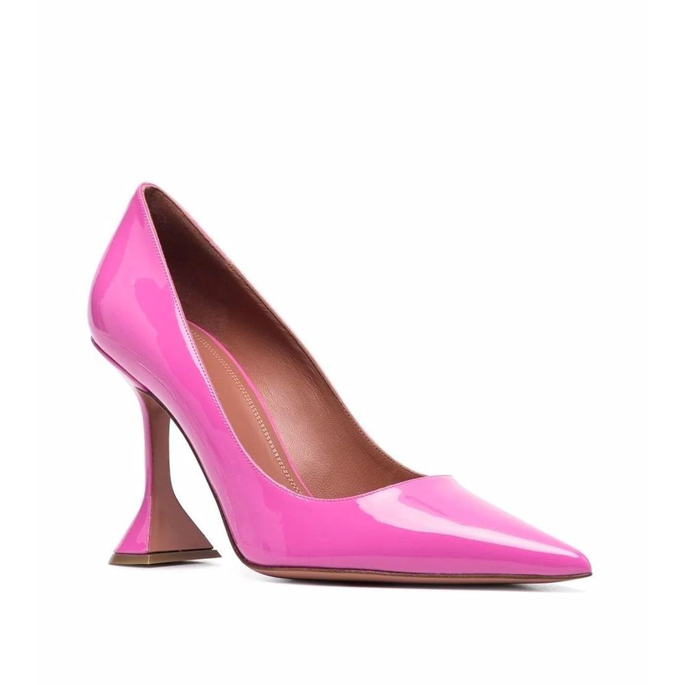 Escarpins en cuir verni Amina Muaddi Ami