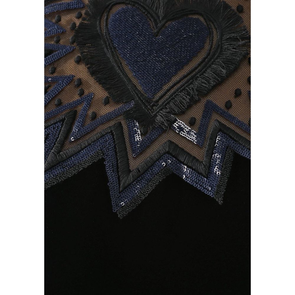 Robe midi en velours avec garniture en fourrure Fendi