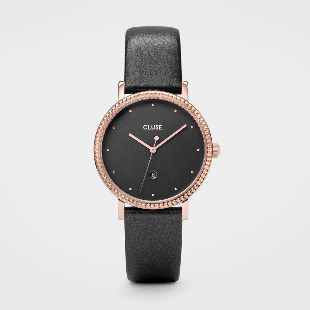 Montre Cluse en cuir gris