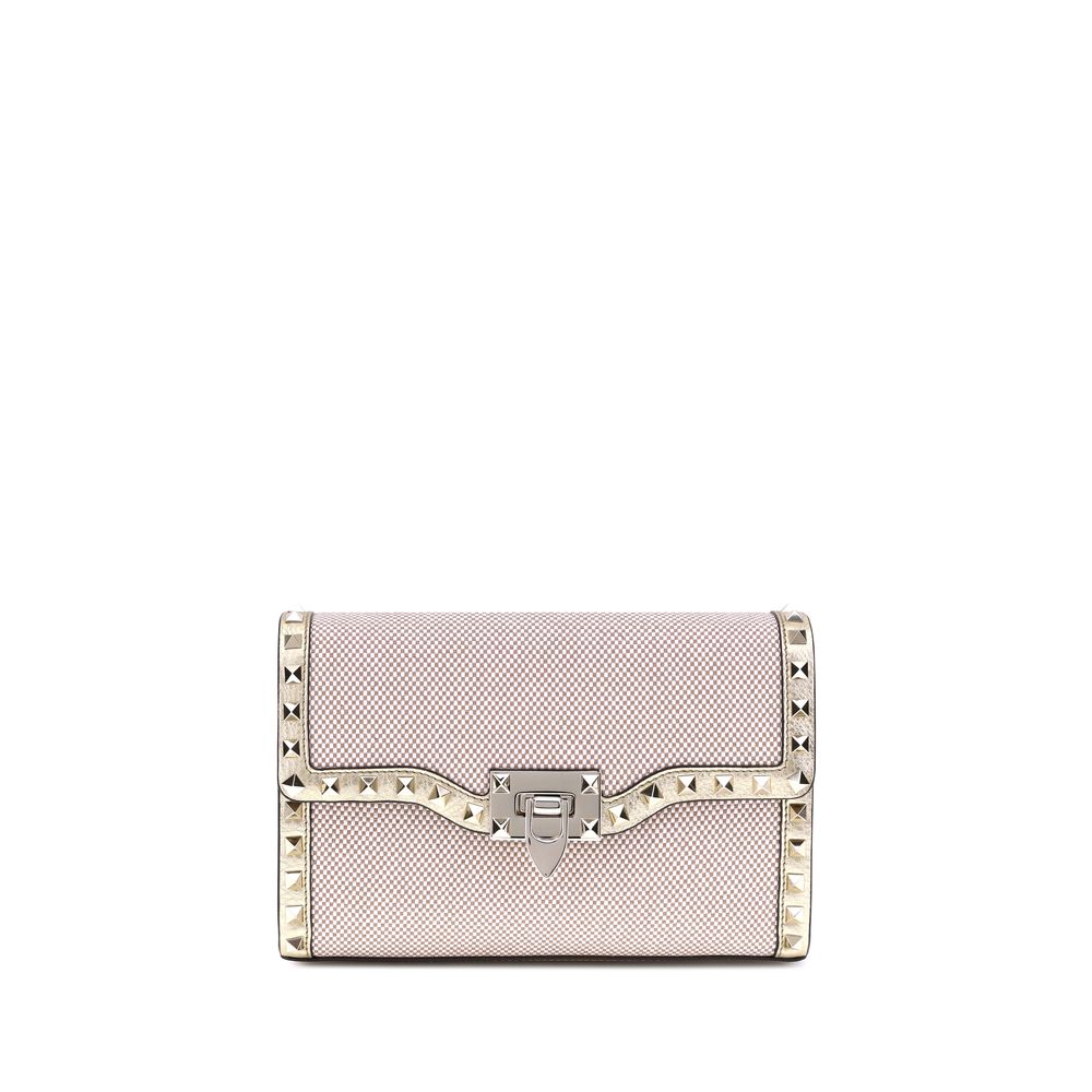 Petit sac à bandoulière Rockstud en toile Valentino Garavani