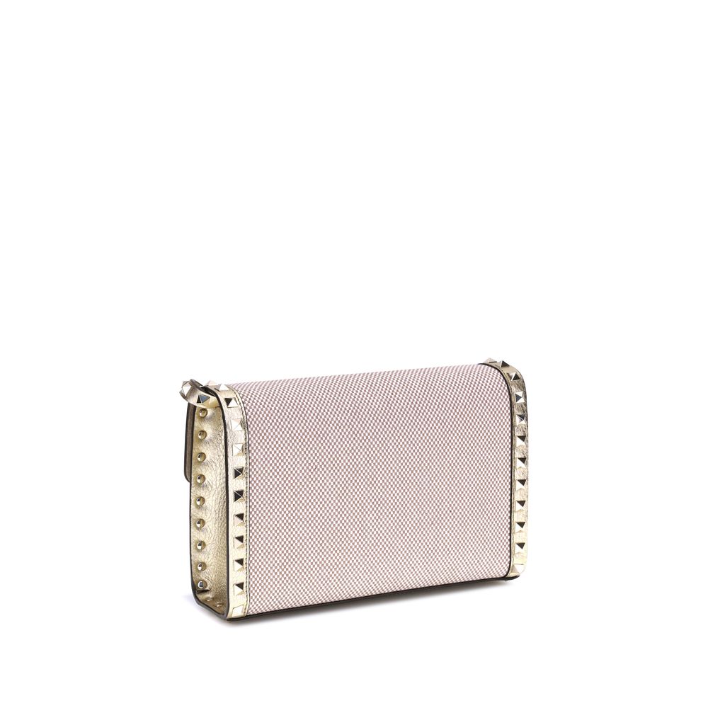 Petit sac à bandoulière Rockstud en toile Valentino Garavani