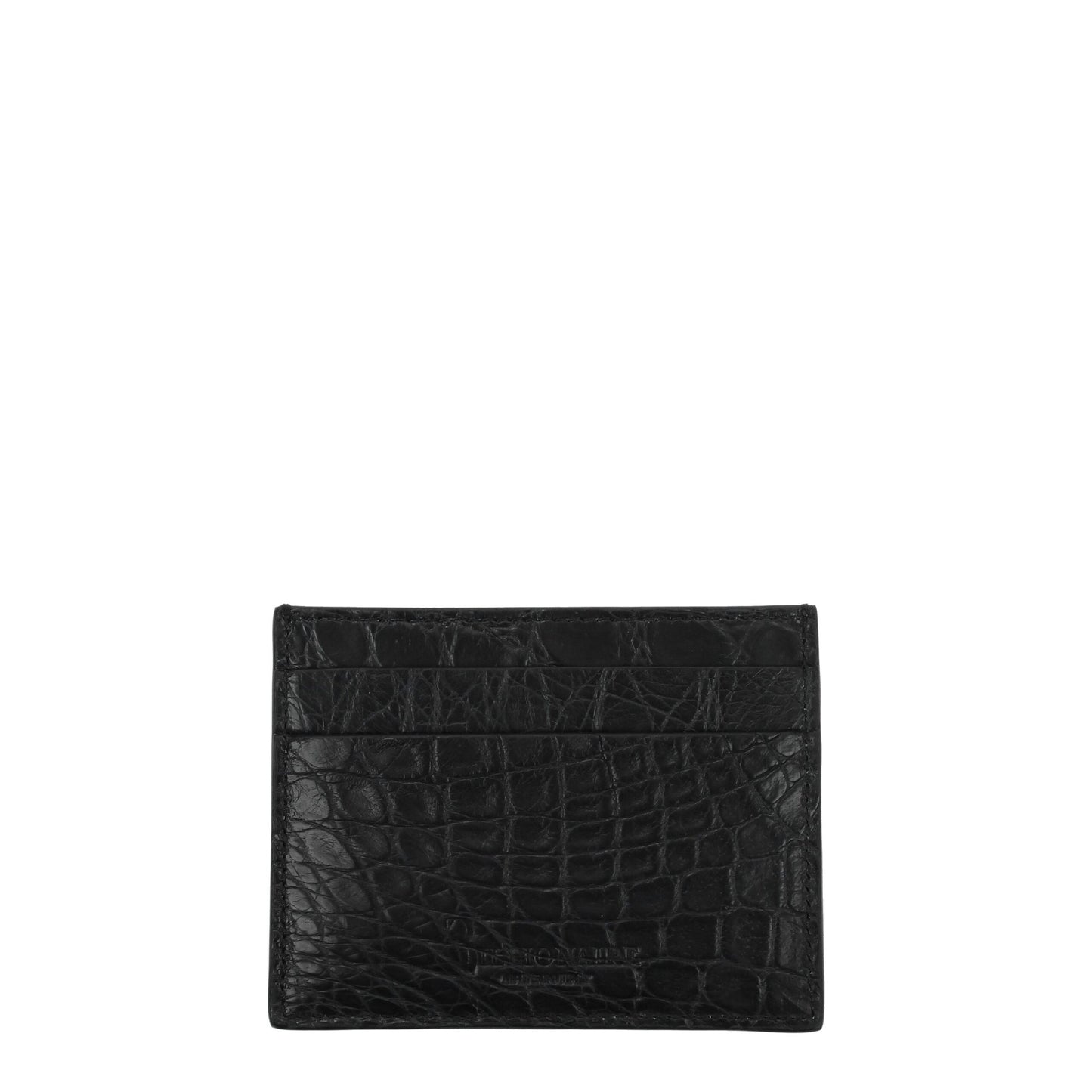 Billionaire Italian Couture Portefeuille en Cuir Crocodile Noir