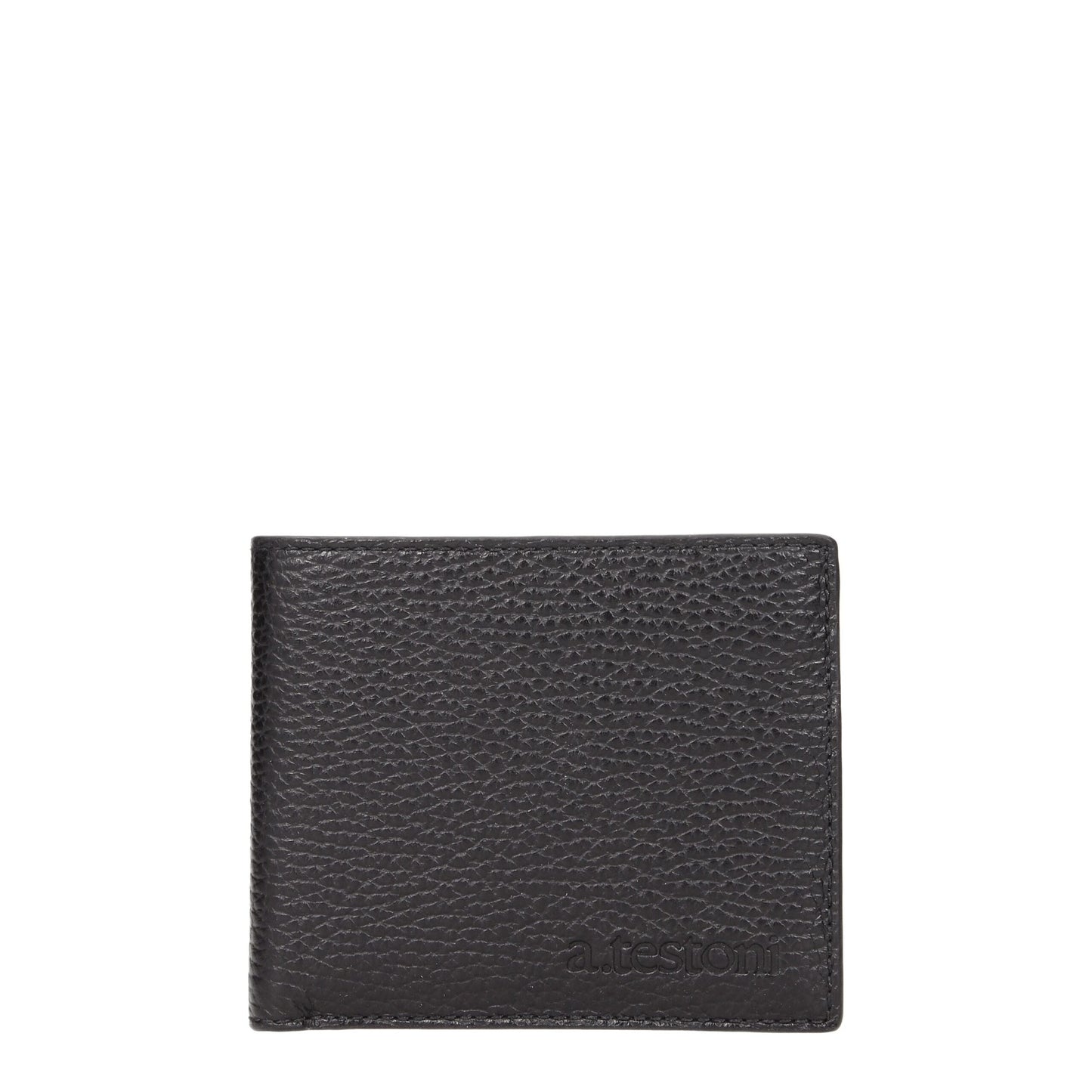 Portefeuilles en cuir noir Testoni