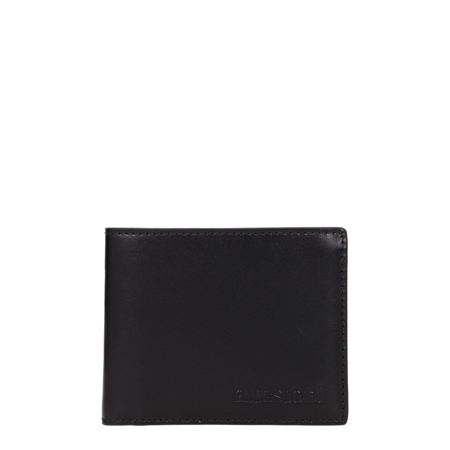 Portefeuilles en cuir noir Testoni