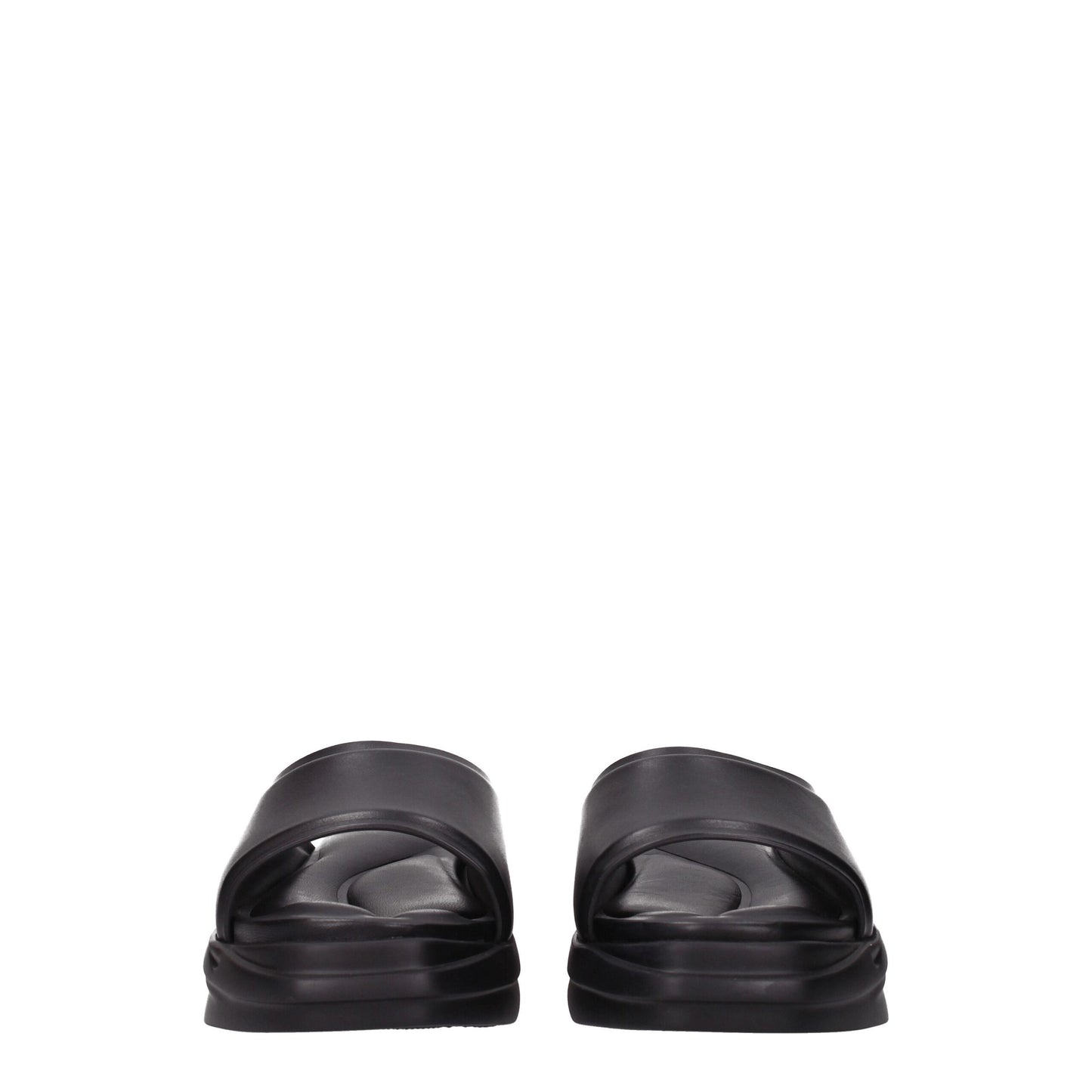 Alyx Zwarte Lederen Slippers Sandalen