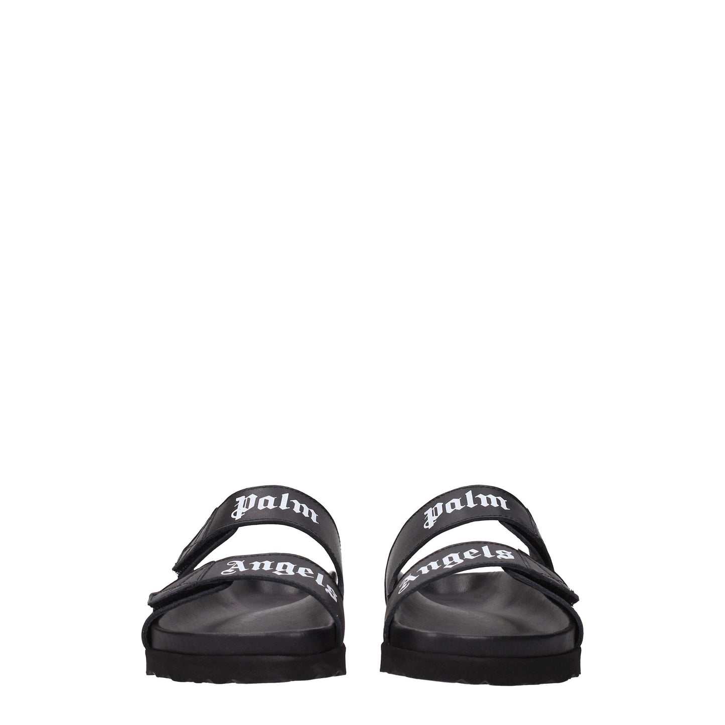 Sandales-chaussons en cuir noir Palm Angels