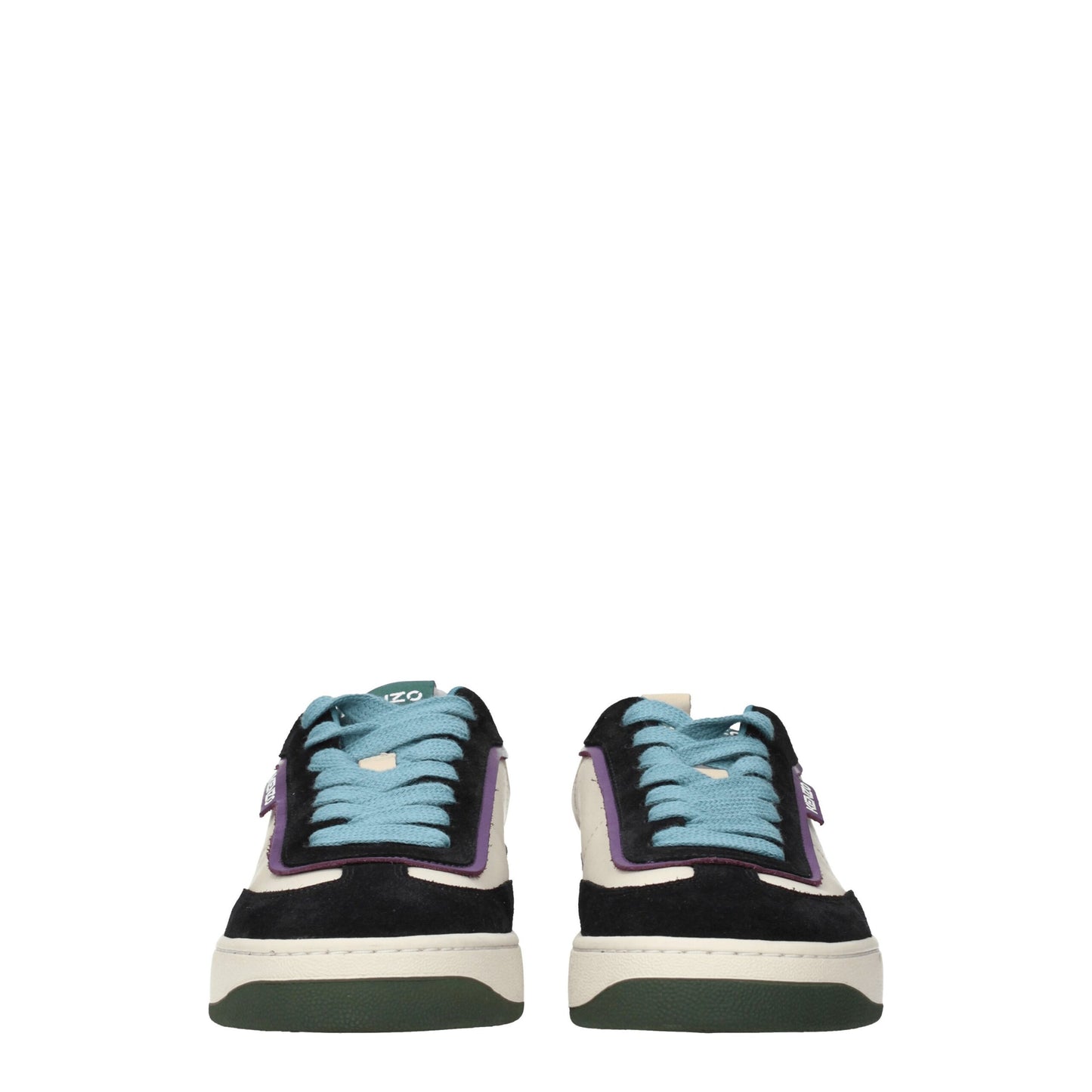 Kenzo, baskets basses en cuir multicolore