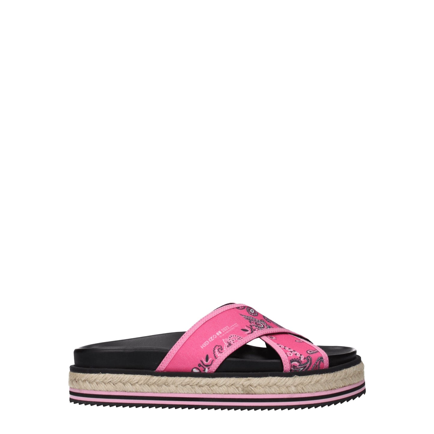 Kenzo roze stoffen slippersandalen