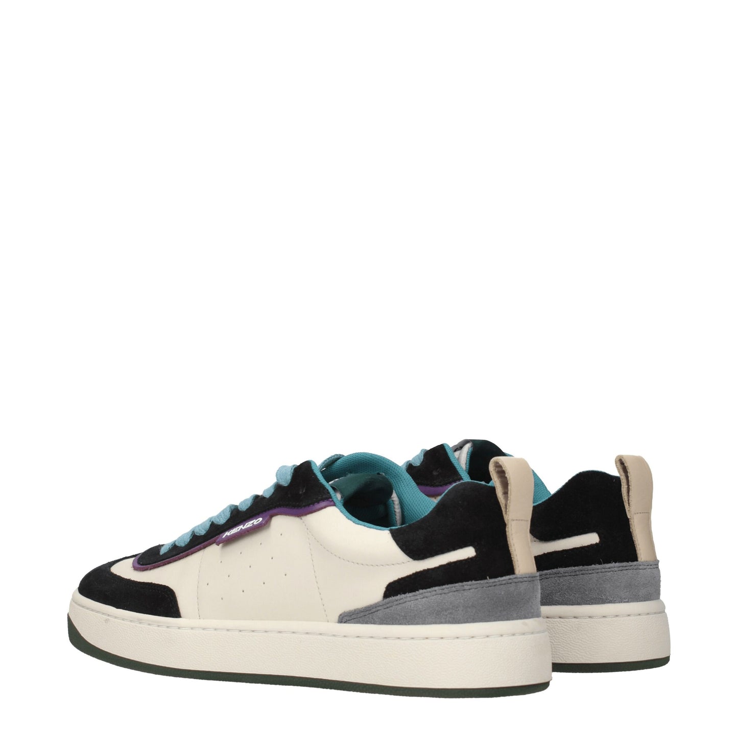 Kenzo, baskets basses en cuir multicolore