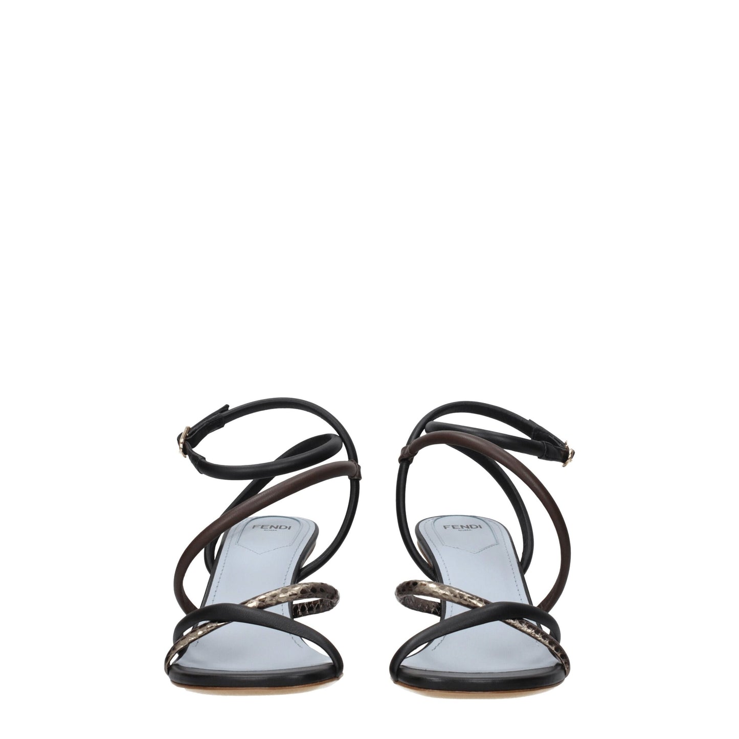 Fendi platte sandalen van leer in verschillende kleuren