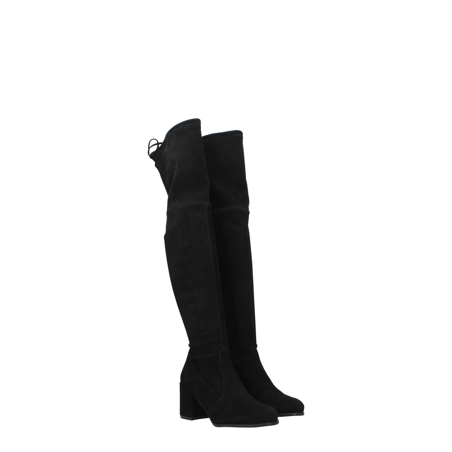 Stuart Weitzman Zwarte Lederen Overknee-Schoenen
