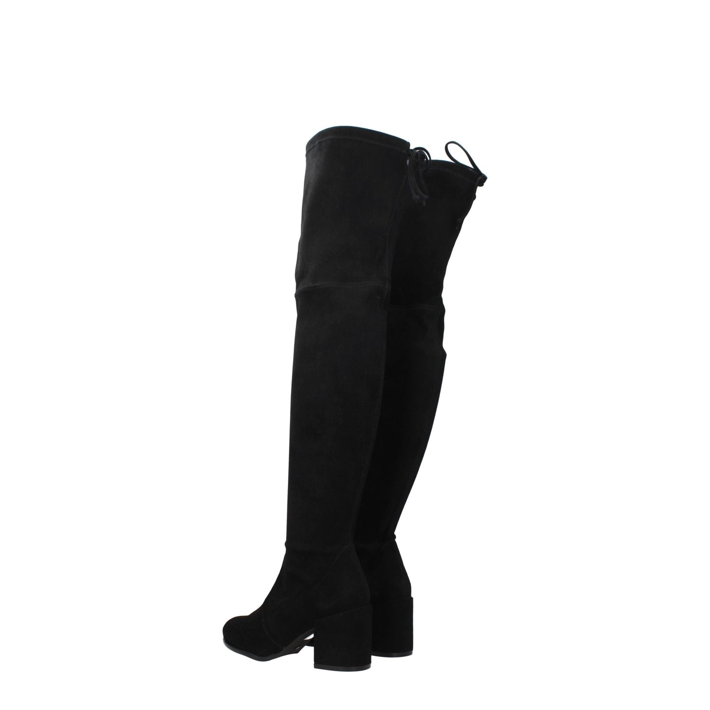 Stuart Weitzman Zwarte Lederen Overknee-Schoenen