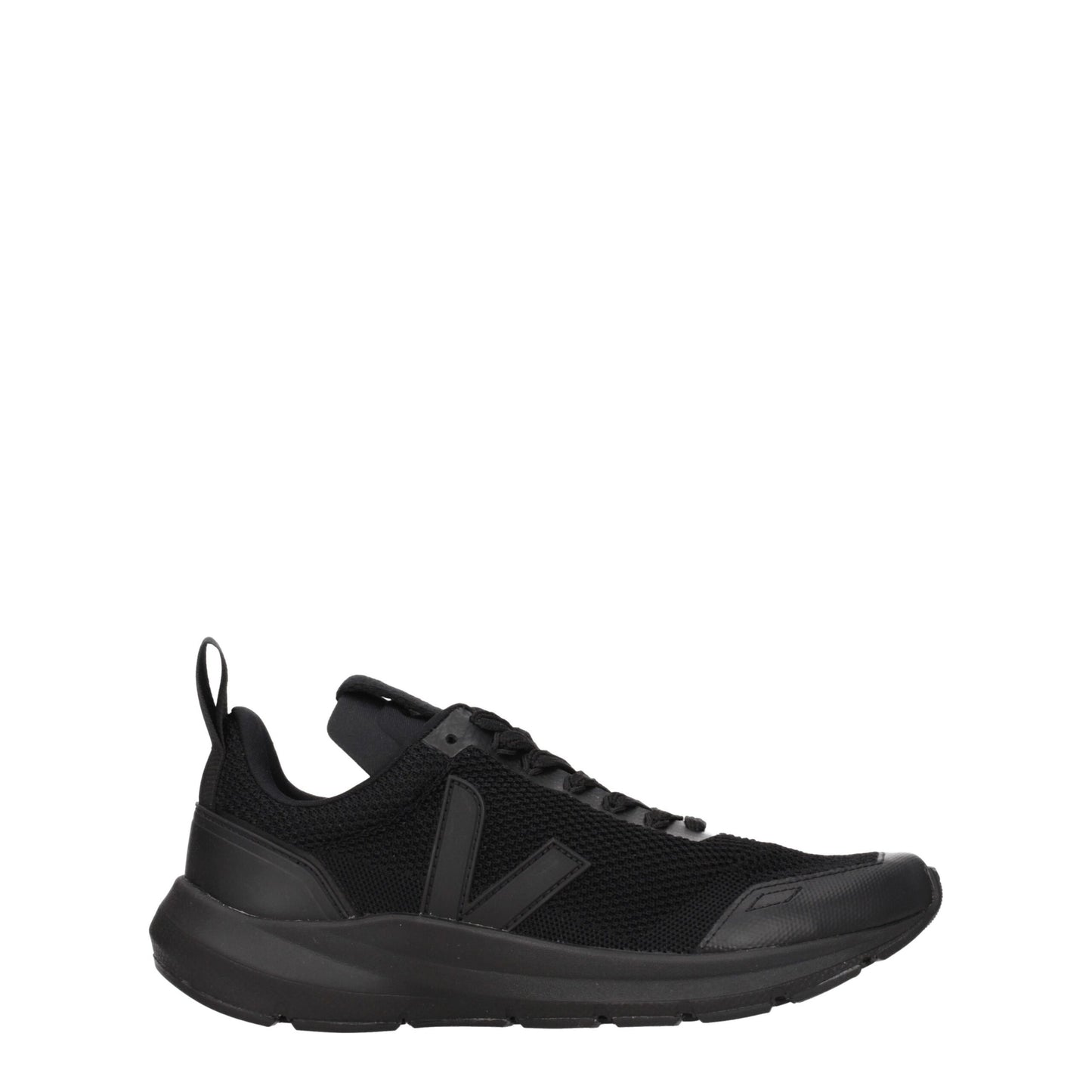 Veja sportsneakers van zwart stof