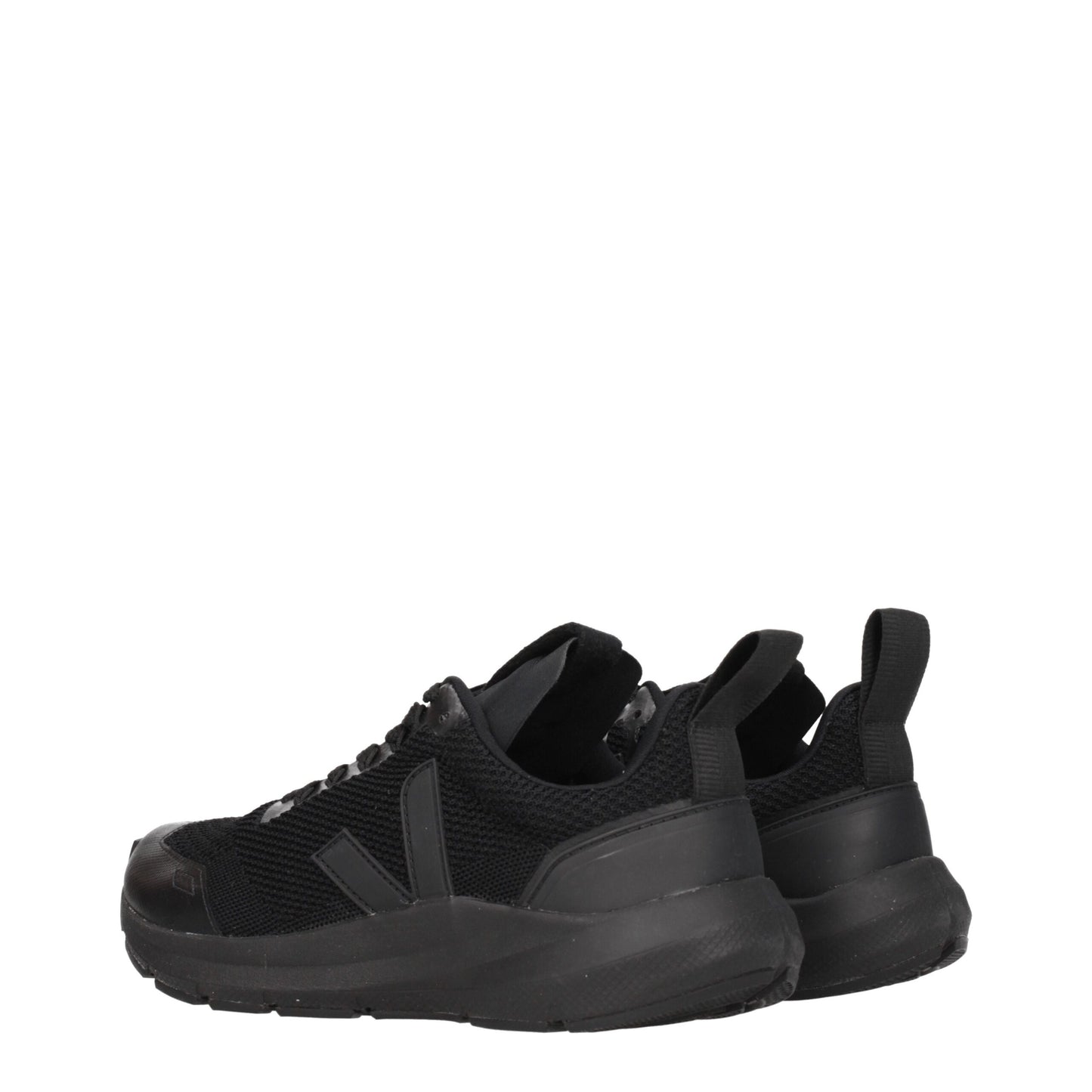 Veja sportsneakers van zwart stof