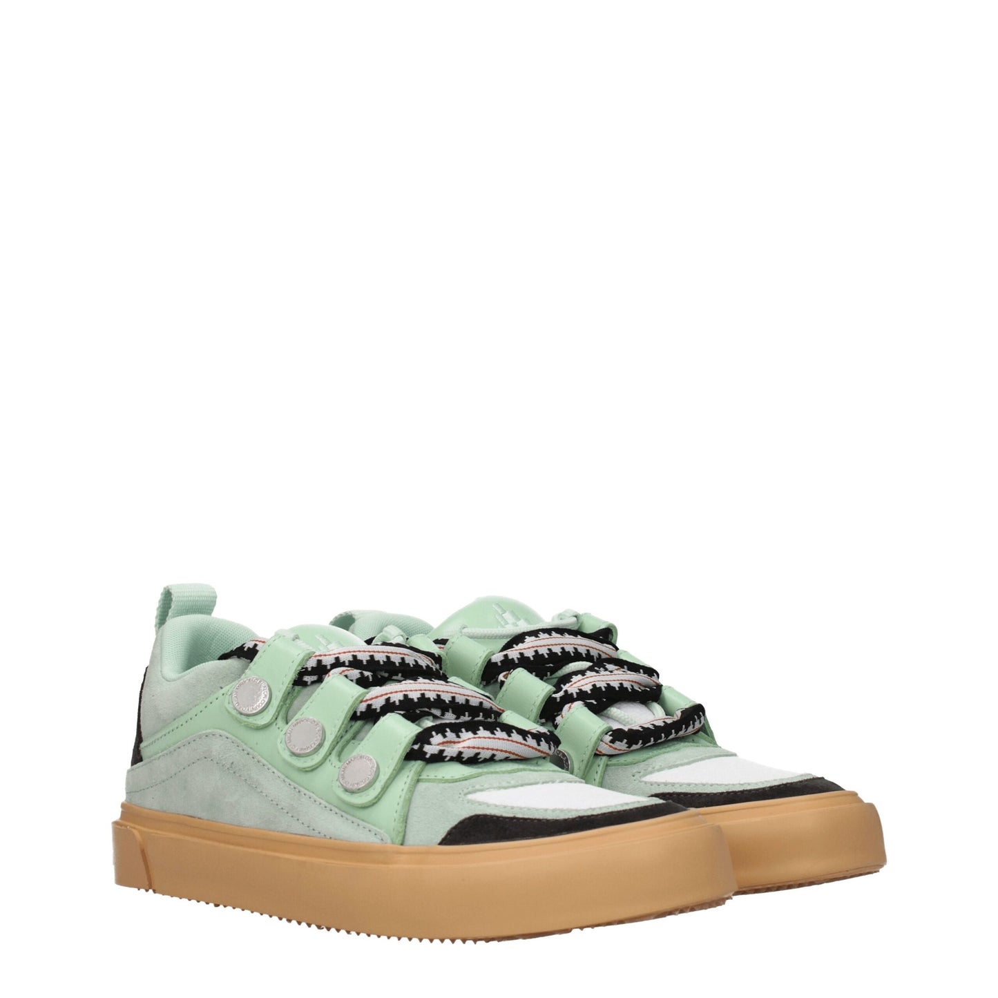 Baskets basses en cuir vert de Marcelo Burlon