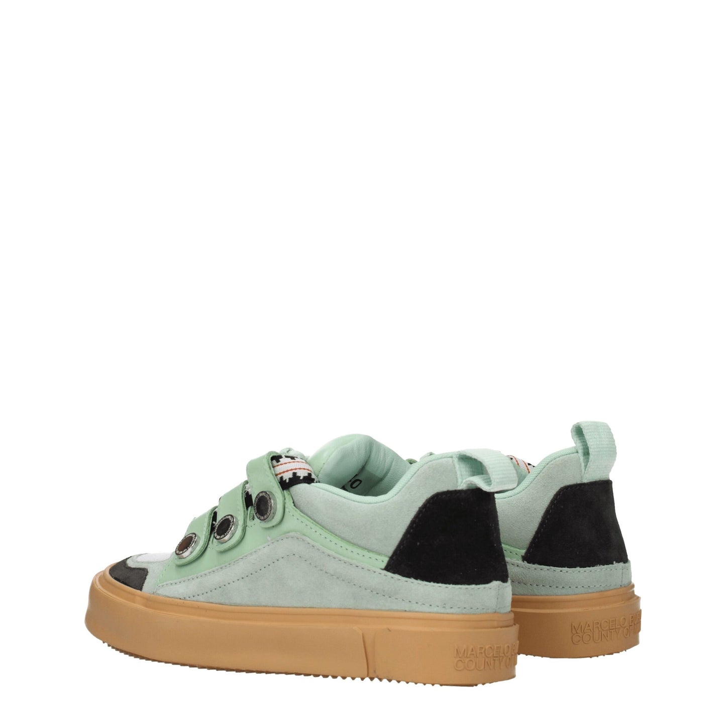 Baskets basses en cuir vert de Marcelo Burlon