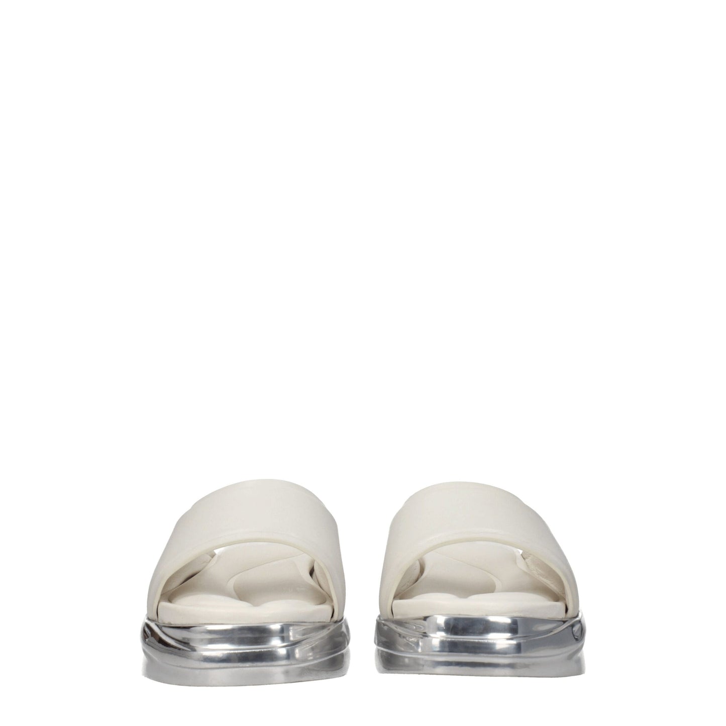 Sandales-chaussons en cuir gris Alyx