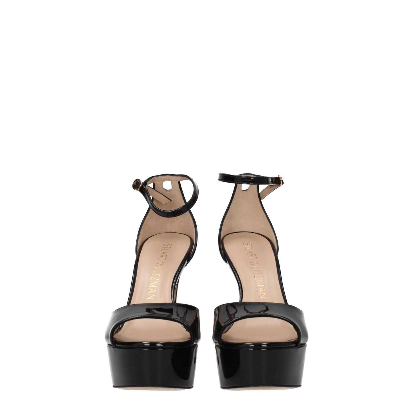 Stuart Weitzman zwarte leren platformschoenen
