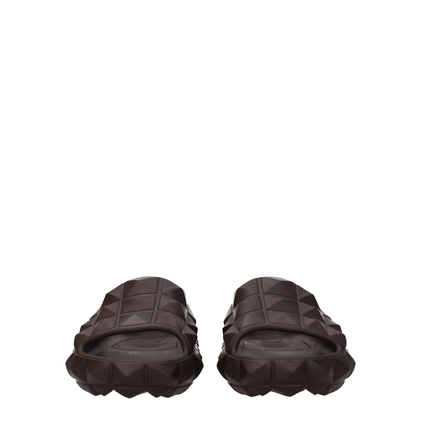 Sandales-chaussons en coton marron Valentino Garavani