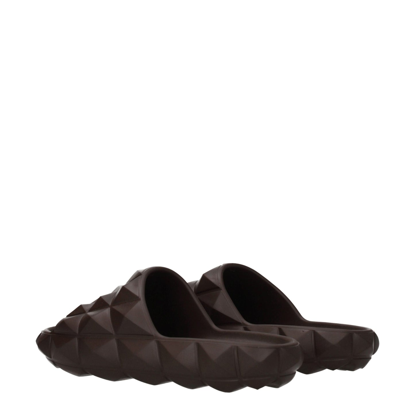 Sandales-chaussons en coton marron Valentino Garavani