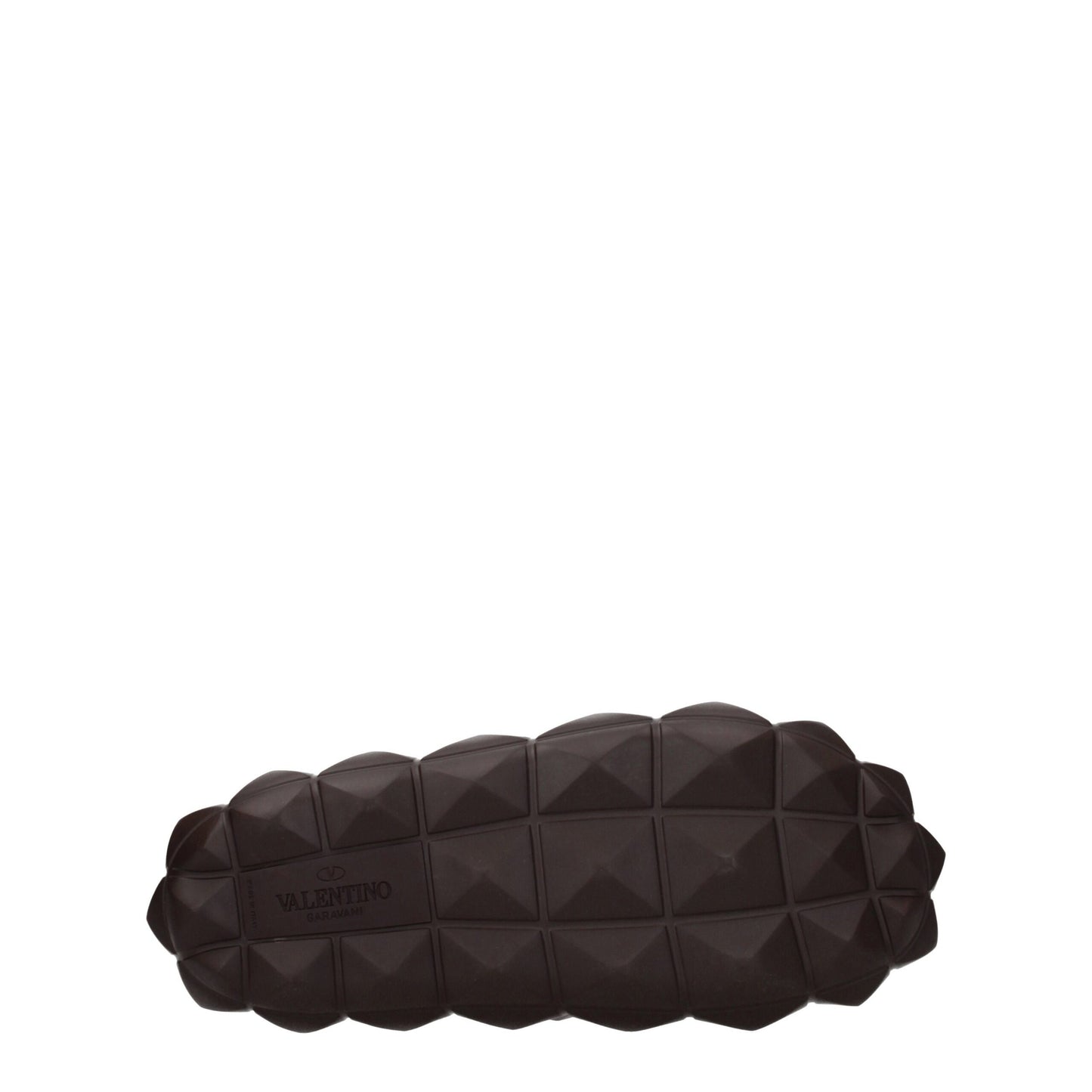 Sandales-chaussons en coton marron Valentino Garavani