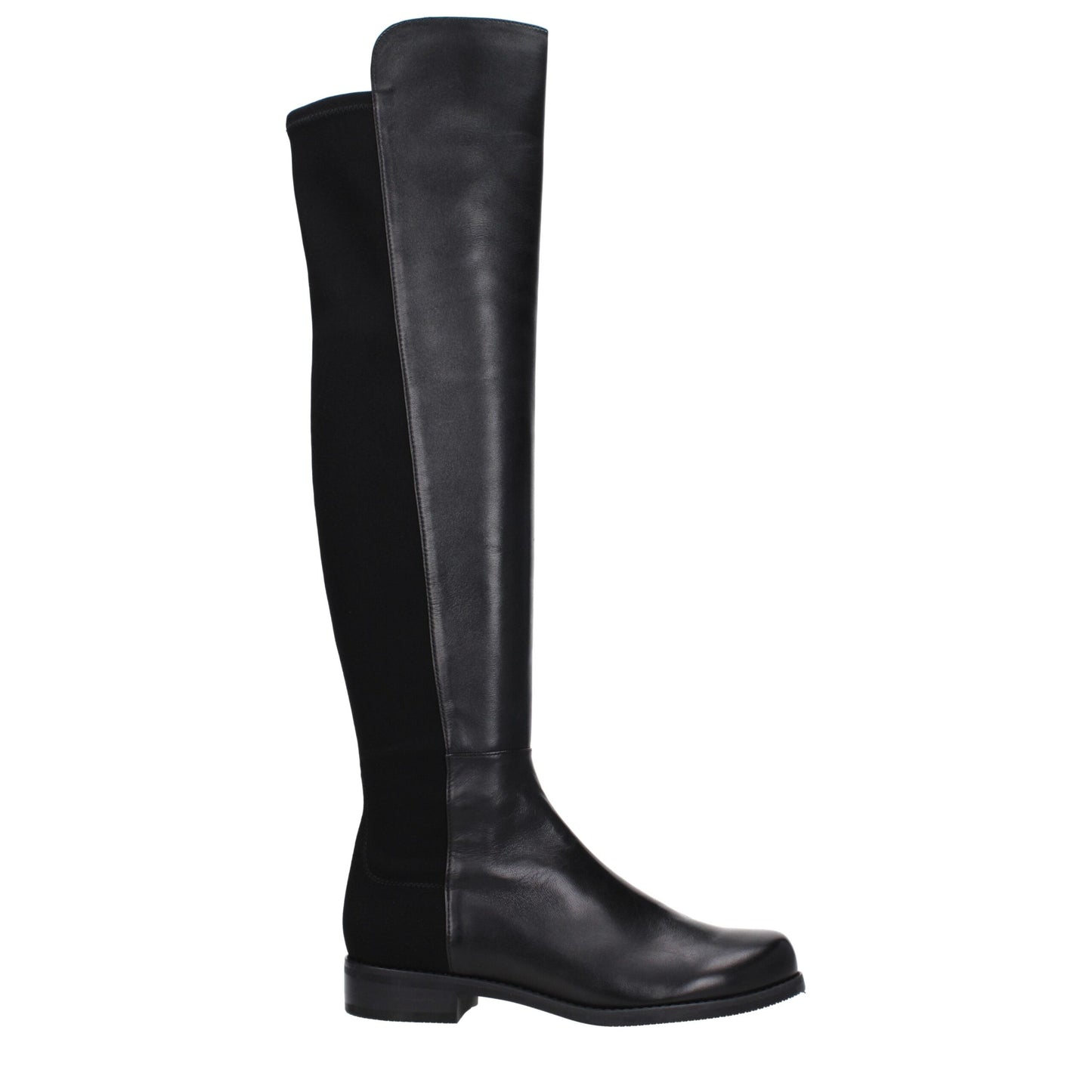 Stuart Weitzman Zwarte Lederen Overknee-Schoenen