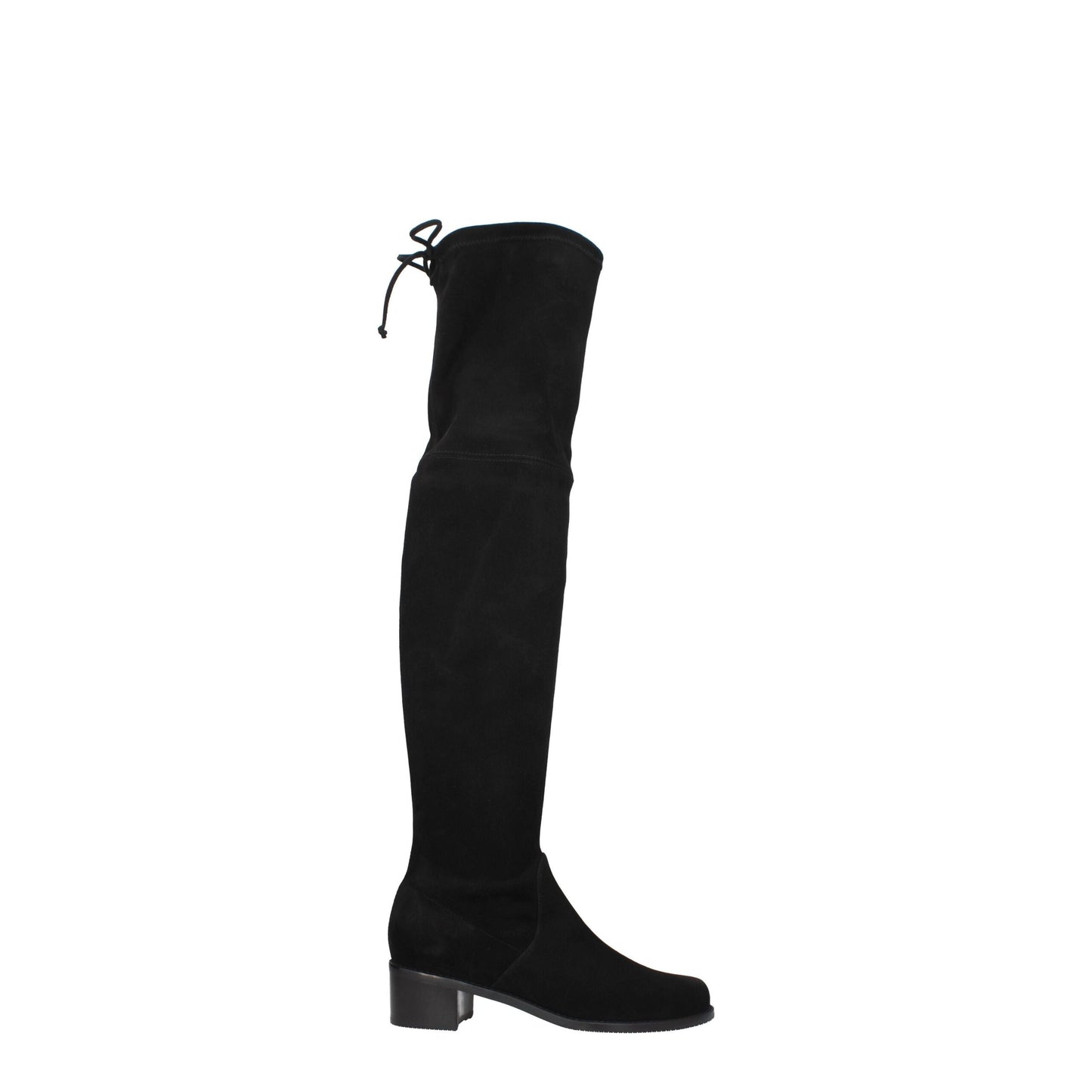 Stuart Weitzman Zwarte Lederen Overknee-Schoenen