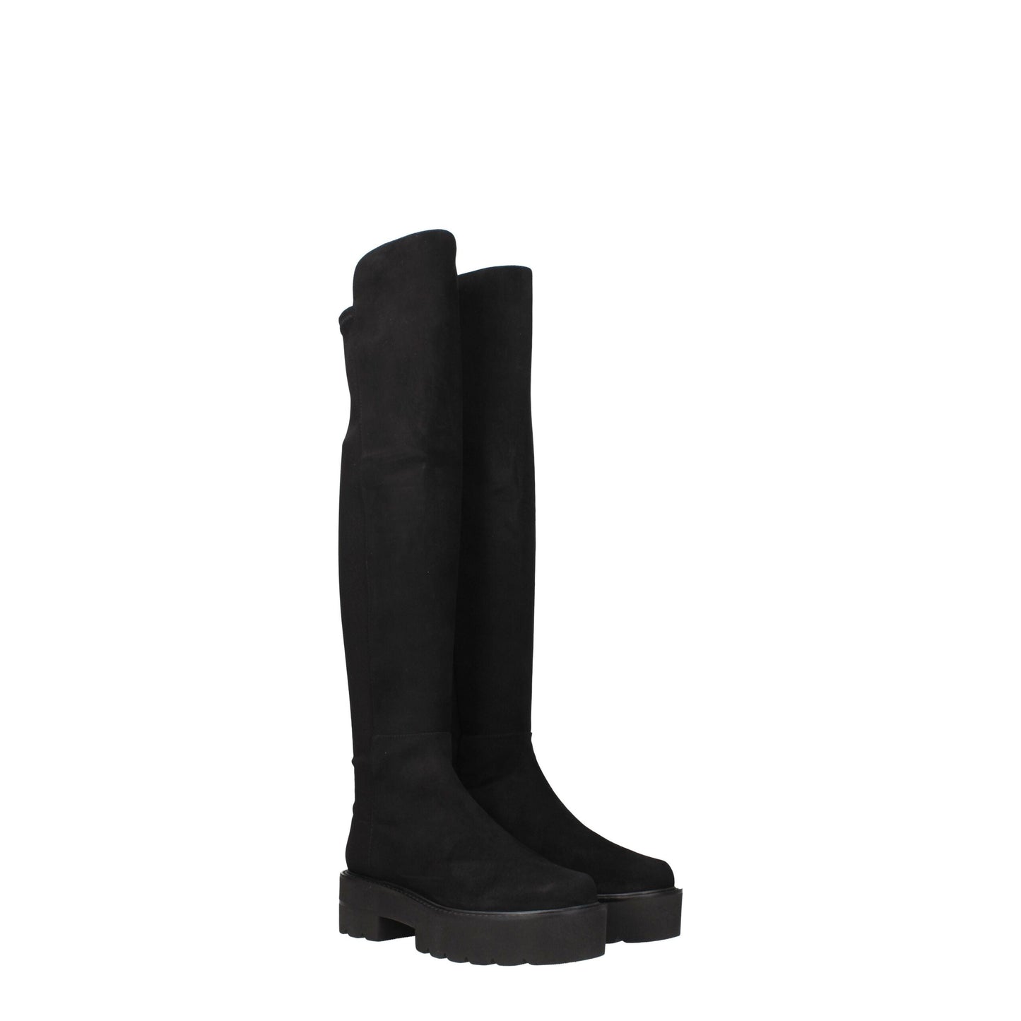 Stuart Weitzman, bottes en cuir noir au-dessus du genou