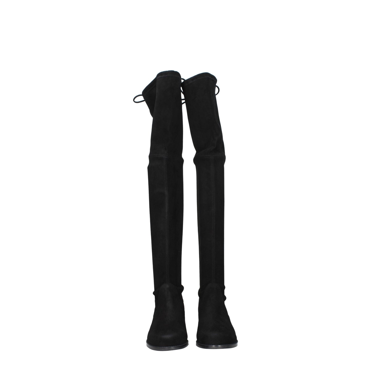 Stuart Weitzman Zwarte Lederen Overknee-Schoenen