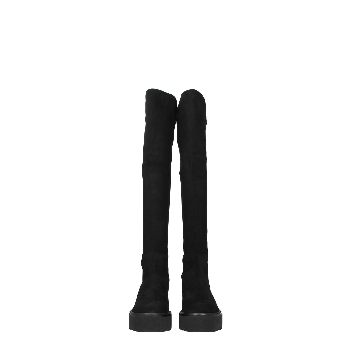 Stuart Weitzman, bottes en cuir noir au-dessus du genou