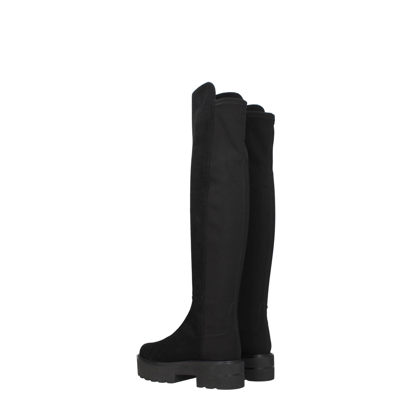 Stuart Weitzman, bottes en cuir noir au-dessus du genou