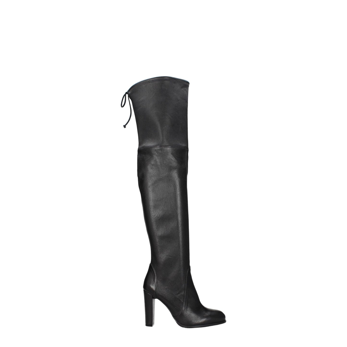 Stuart Weitzman Zwarte Lederen Overknee-Schoenen